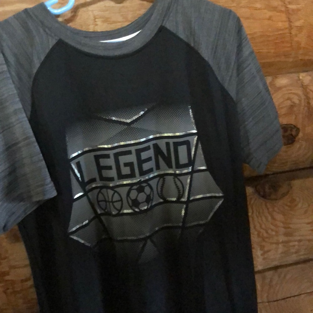Black silver legend athletic shirt
